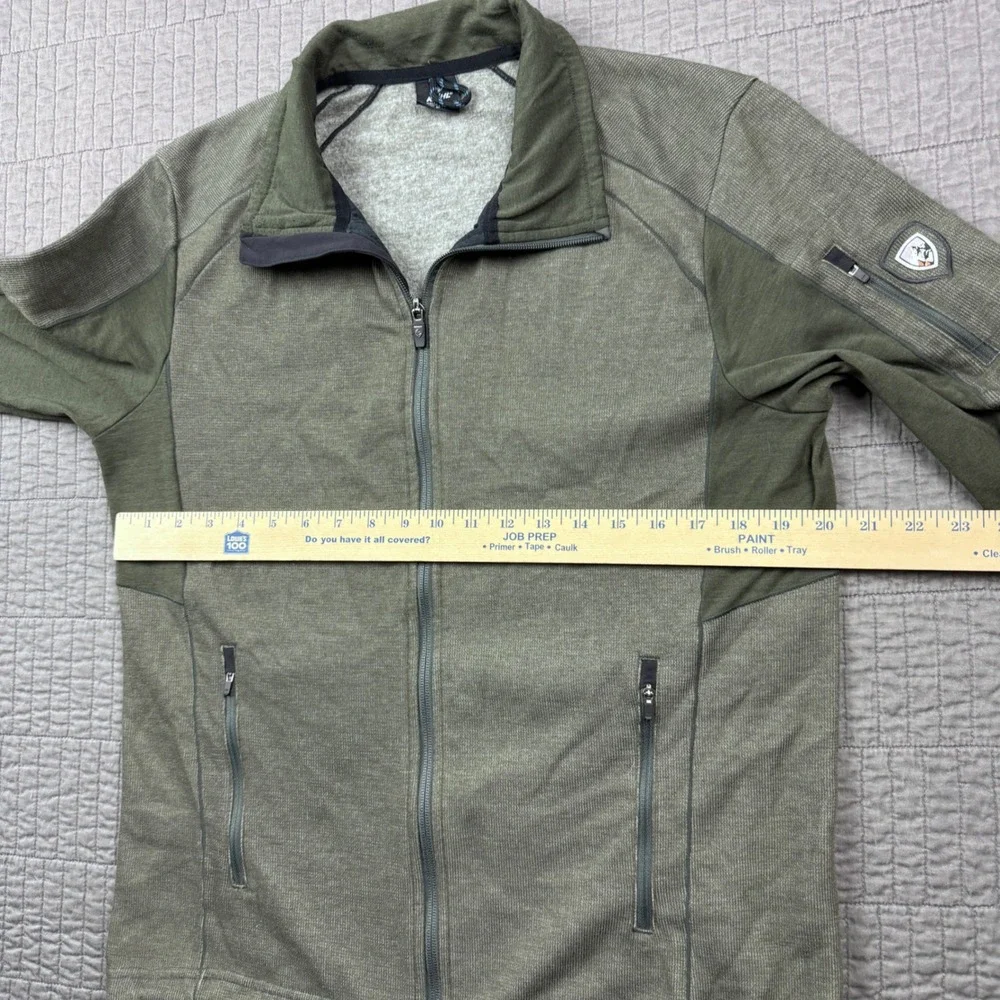 Kuhl Aktivator Zip Fleece Jacket Mens Medium Olive Green Outdoors Performance